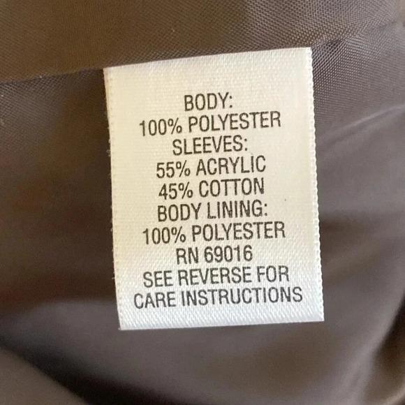 Studio Works Size 14 Women Brown Jacket Knit Sleeve Magnetic Closure - Picture 5 of 6